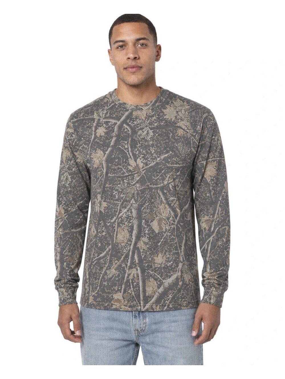 Deadwood Tree Camo Premium Long Sleeve T-Shirt Soft Cotton Tee (Sz M)